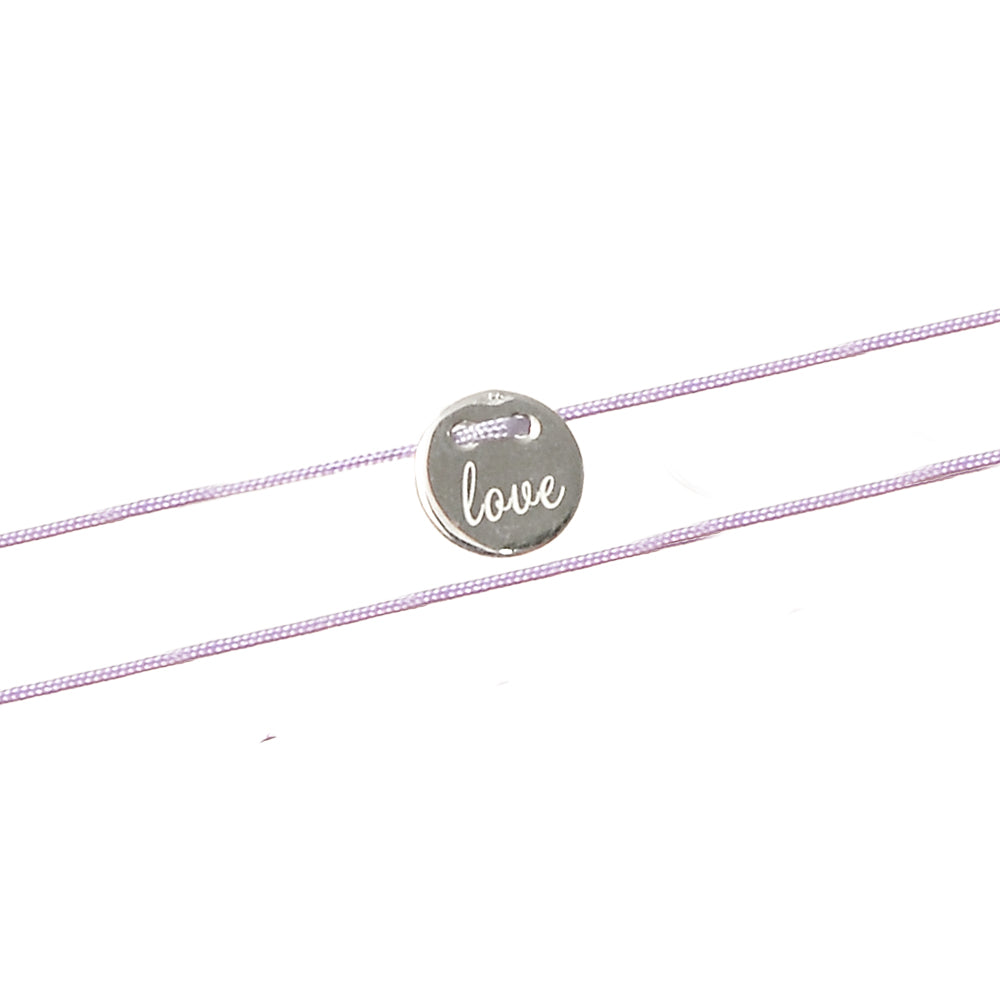 Armband Kreis mit Gravur ´´love´´, Silber 925er - Amoneli